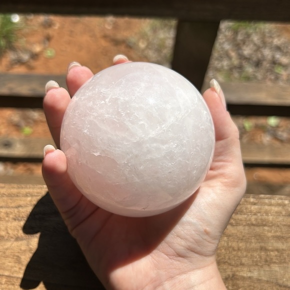 Rose Quartz Sphere - Picture 6 of 7